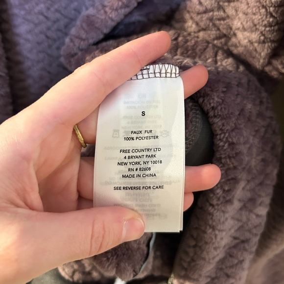 Free Country Cable Braided Butter Pile Mauve Soft Full Zip Jacket Size S - Picture 10 of 10